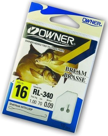 Owner Haczyki Owner Seigo B-H czarny nr 10 z przyponem 0,14 mm 10