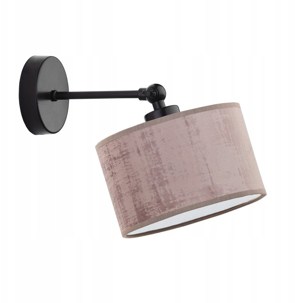 Elegancki kinkiet LED do salonu a wysięgniku ruchomym TETE VELUR z welurowym abażurem MIX KOLORÓW