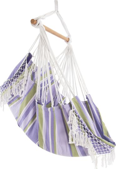 Brazilian Fotel hamakowy fioletowo-zielony B5