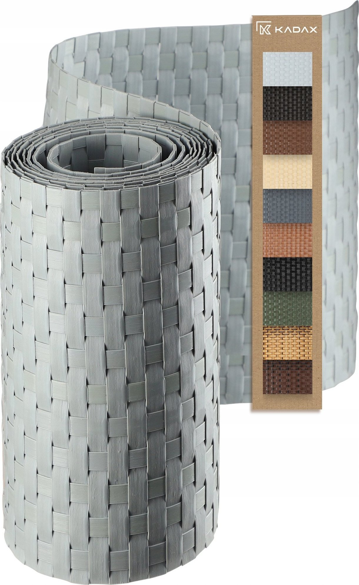 Kadax Taśma Ogrodzeniowa 255x19cm Osłona Płot Ogrodzenie Szara