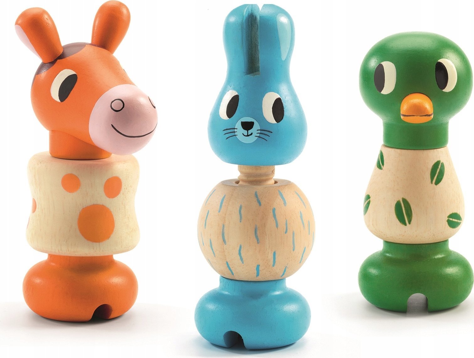 Djeco Zestaw drewnianych zwierzątek do skręcania DJ06312