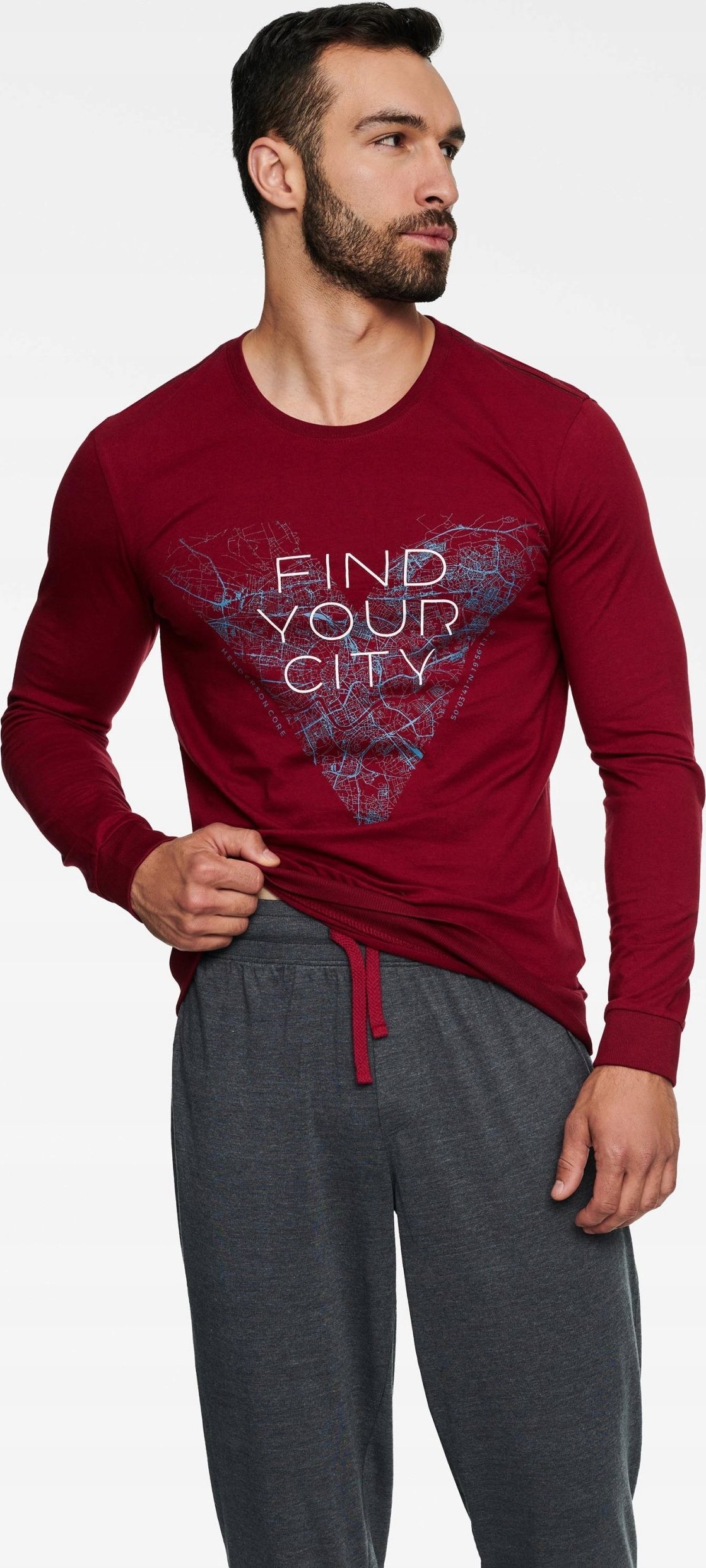 Henderson HENDERSON Blend piżama męska z długim rękawem XXL