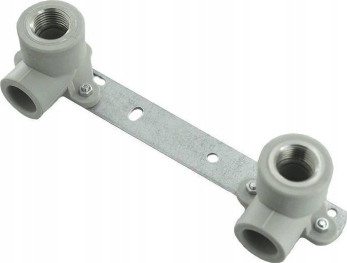 Detal-met Kolano GW z wieszakiem 20x1/2 z płytką montażową rozstaw 100mm [5] płytka aluminiowa