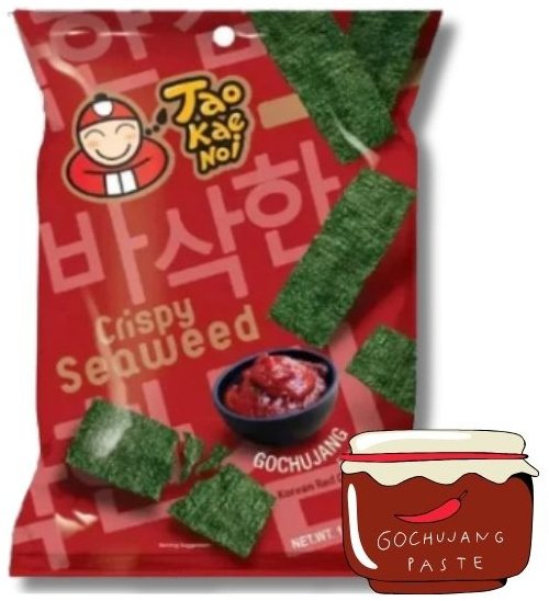 Tao Kae Noi Crispy Seaweed z pastą gochujang pikantne nori 32g