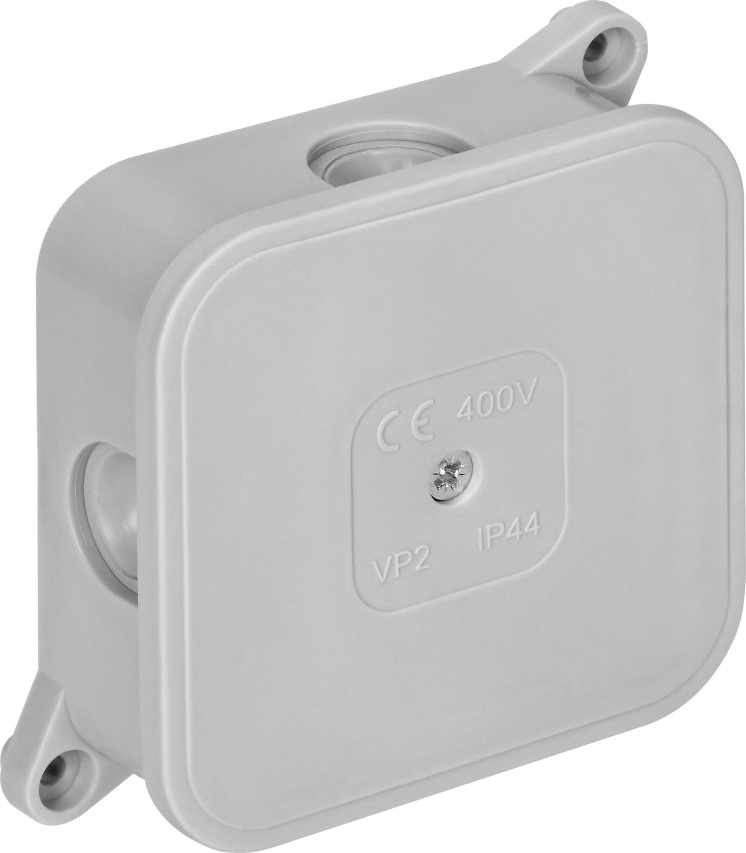 Orno Puszka n/t ECO, IP44, 400V, 4 dławnice gumowe, 85x85x35mm, szara,OR-JB-13806/G