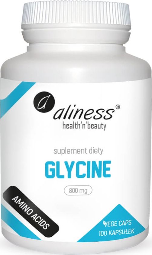 Aliness ALINESS Glycine 800mg (Glicyna) 100 Kapsułek wegańskich