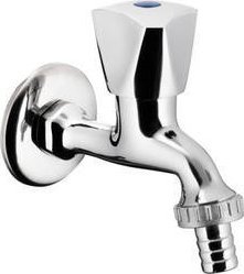 Bateria umywalkowa KFA 201-020-00 ZAWÓR WYPŁYWOWY ŚCIENNY ZE ZŁĄCZKĄ NA WĘŻA 1/2 CHROM POKRĘTŁO // ZM-201-020-00