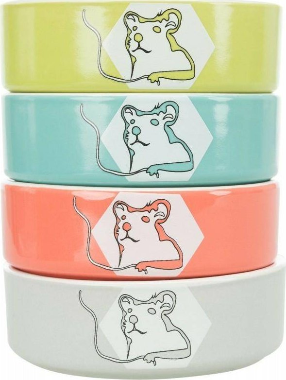 Trixie Miska, dla chomika, ceramiczna, 90 ml/o 8 cm, z nadrukiem