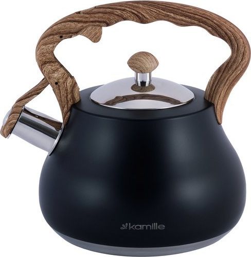 Kamille Czajnik stalowy z gwizdkiem 2.7 L Czarny Kamille KM-1092