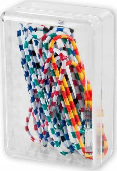 Victory Office Product SPINACZE BIUROWE VICTORY OFFICE 50MM 12 SZT. OKRĄGŁE ZEBRA MIX KOLORÓW POJEMNIK PLASTIKOWY