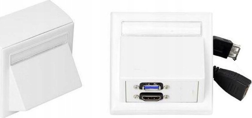 VivoLink WI221261 gniazdko elektryczne HDMI + USB A Biały