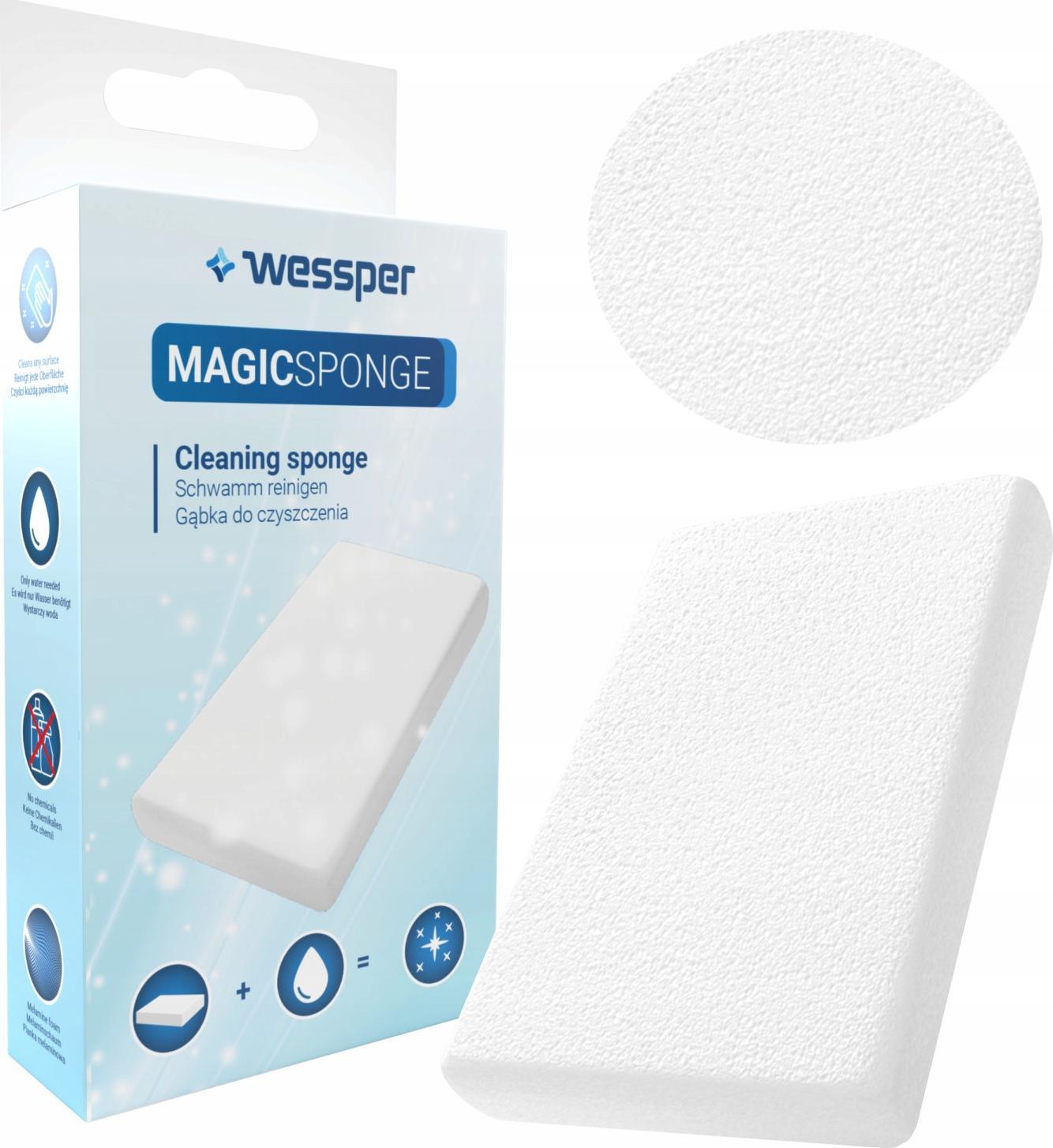 Wessper MAGICZNA GĄBKA DO CZYSZCZENIA PLAM USUWA BRUD