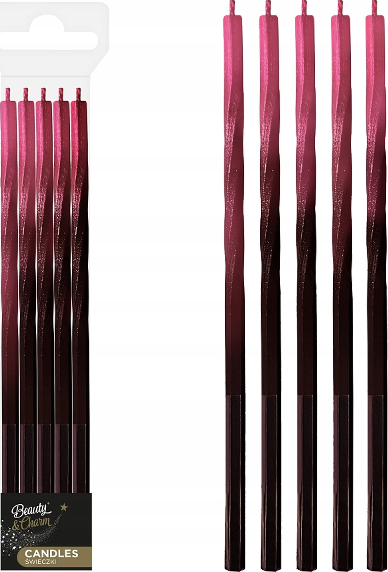 Teka Świeczki B&C Świderki Ombre 5szt