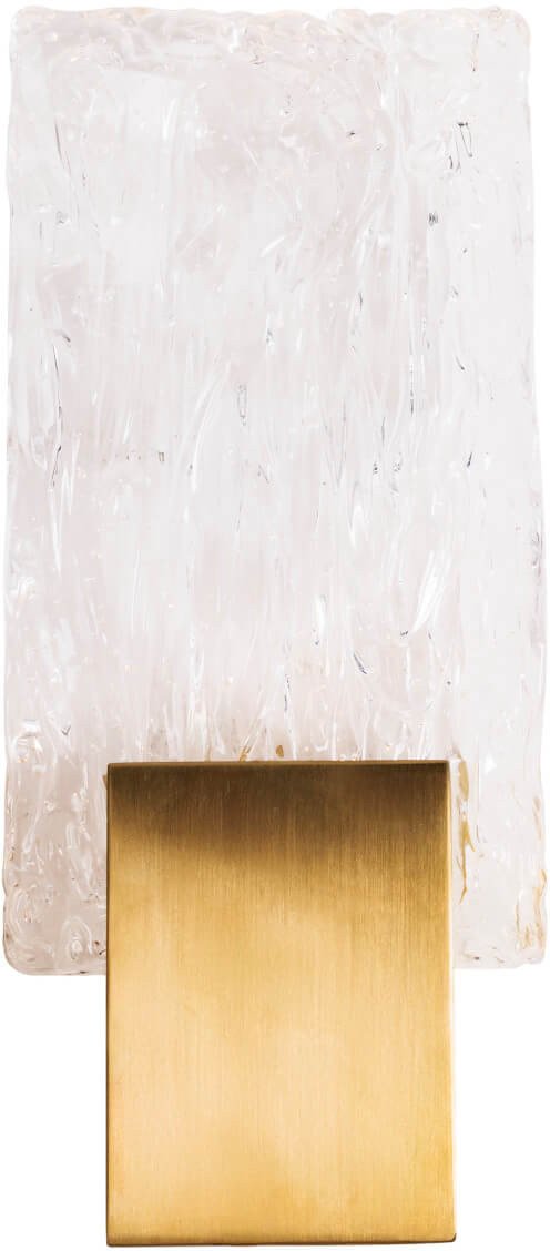 Ścienny kinkiet Vetro W0360 LED 3W 3000K szklany złoty przezroczysty