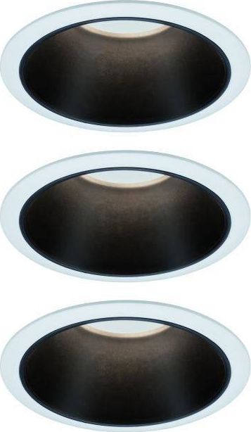 Paulmann Oprawa wbudowana Cole Coin 3-st ścimnianie LED 3x6,5W 2700K 230V Biały/Czarny Mat /Tworzywo sztuczne