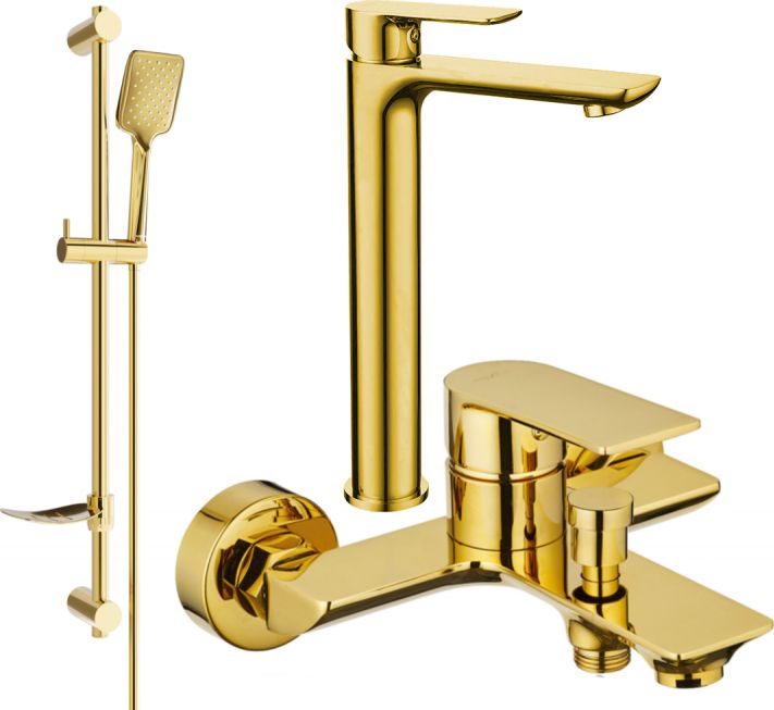 Mexen Mexen Alfa DF62 zestaw wannowy, złoty - 745713DF62-50