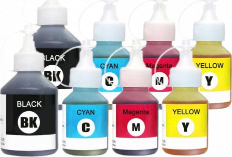 Tusz Brother 8x Tusz Do Brother BT-6000 BT-5000 100/50ml CMYK