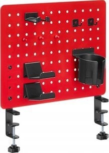 Powerton Pegboard zacisk do monta�u pod biurkiem, czerwony, do gry
