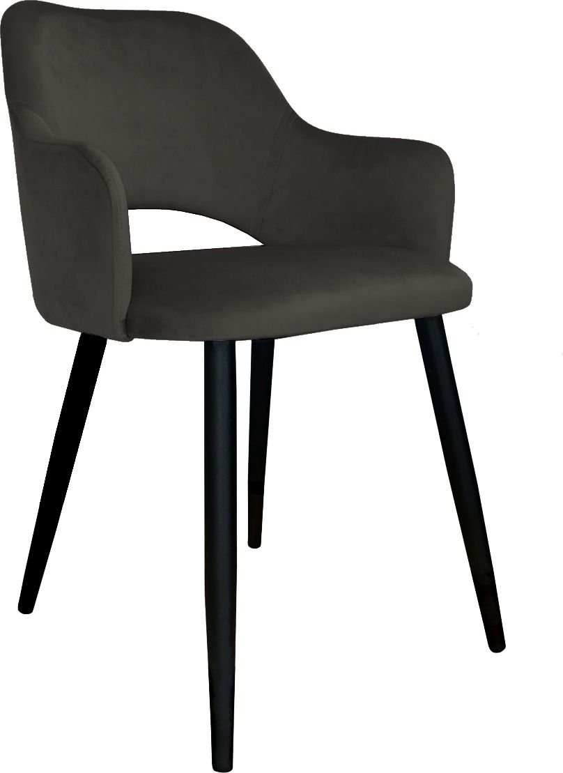 Atos Krzesło NAPO VELVET brązowe na metalowych nogach ATOS