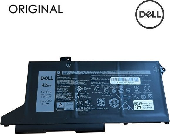 Bateria Dell Nešiojamo kompiuterio baterija DELL WY9DX, 42Wh, Original