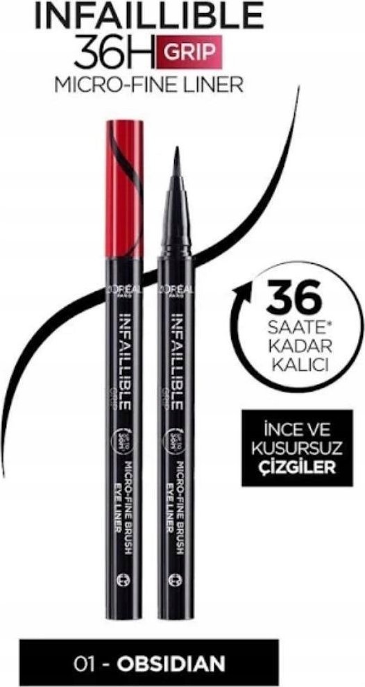L'OREAL_Paris Infaillible Grip 36h Microfine Brush Eyeliner 01 Obsidian Black 0,4g