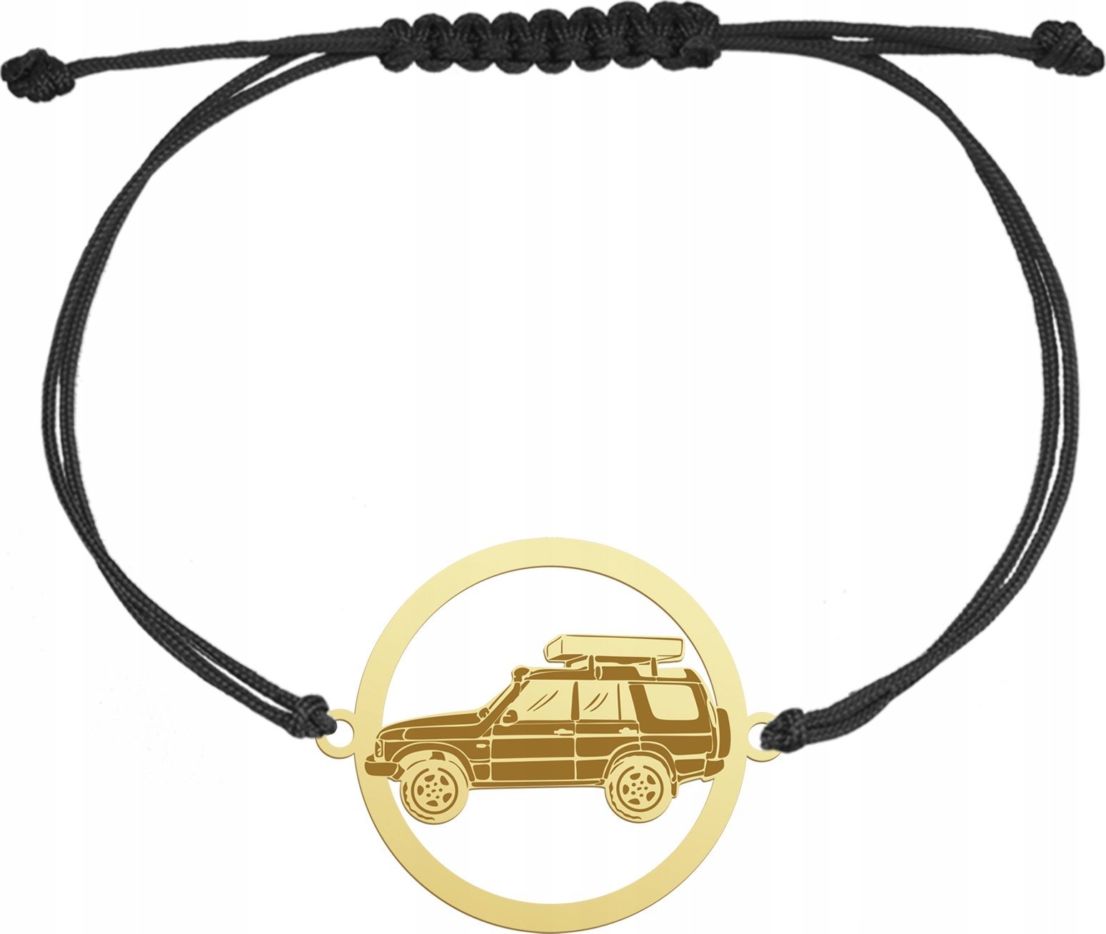 Radziszewska Jewellery Bransoletka Złota Samochód Wyprawowy Sznurek Prezent 925 GRAWER GRATIS