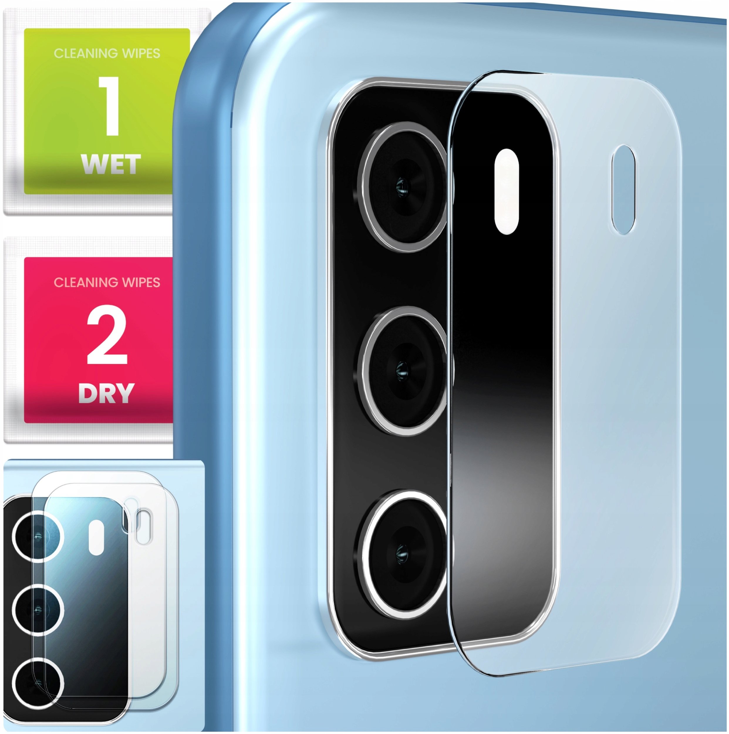 2-PAK Szkło Na Aparat Do Oppo A16 / A16s (Hartowane, Ochronne, Na Obiektyw)