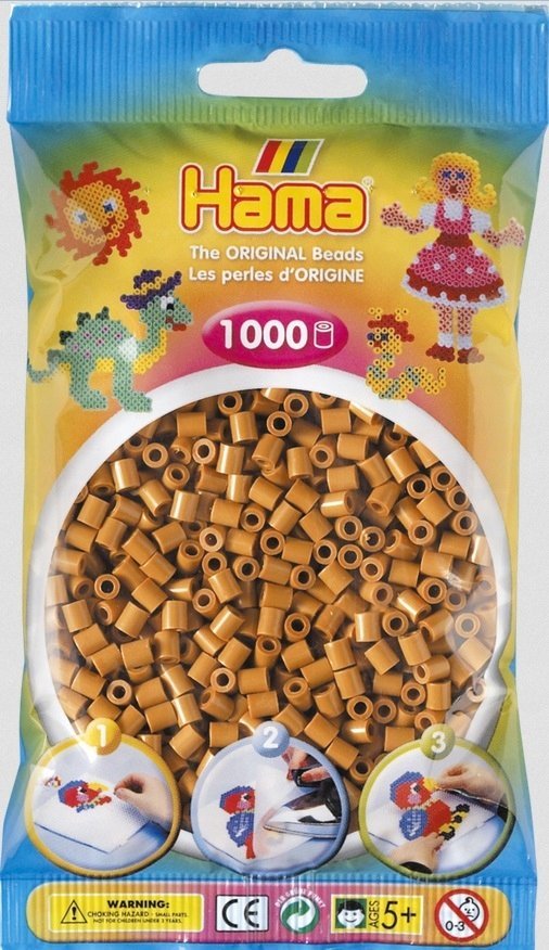 Hama Beads Hama midi perler 1000stk lys brun