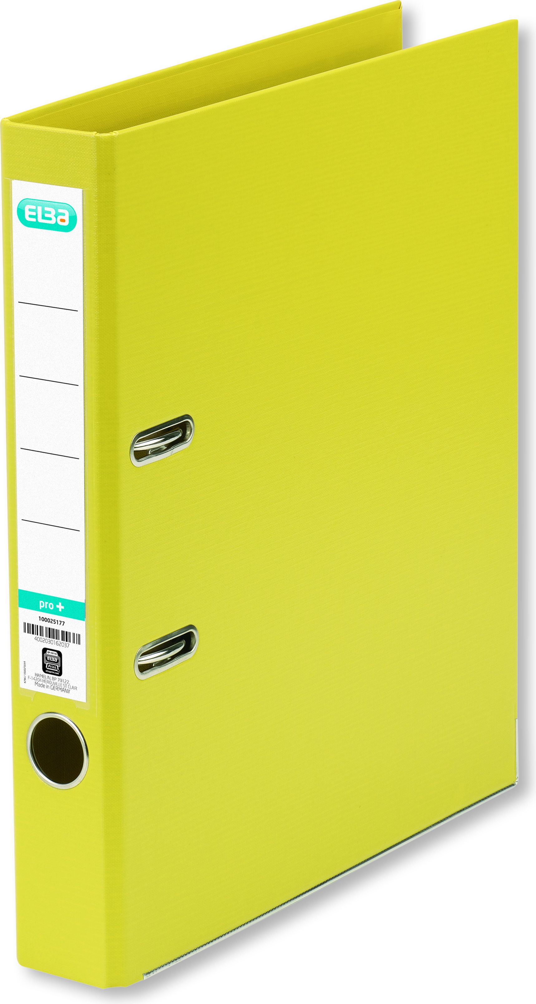 Segregator Elba Pro+ dźwigniowy A4 50mm żółty (HAME0625)