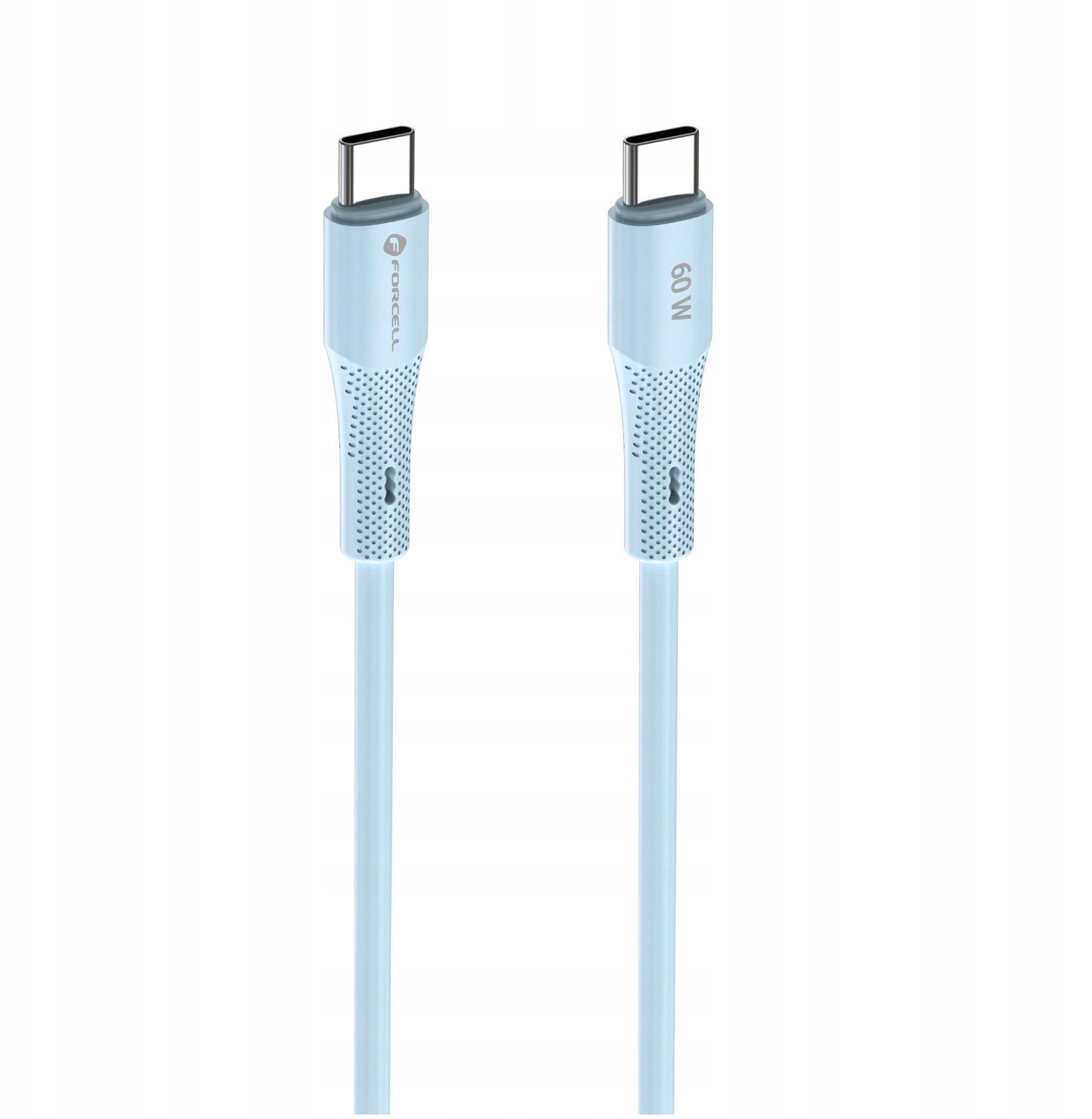 Kabel USB ForCell USB-C - USB-C 1 m Niebieski