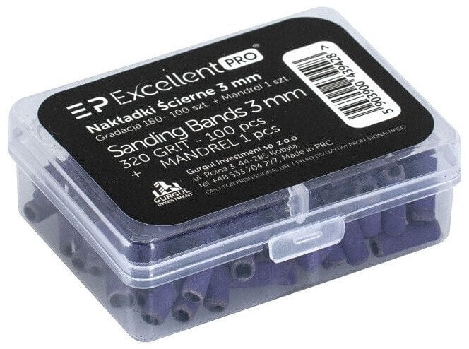 Excellent PRO Sanding Bands jednorazowe opaski ścierne o gradacji 320 z nośnikiem o średnicy 3mm 100szt