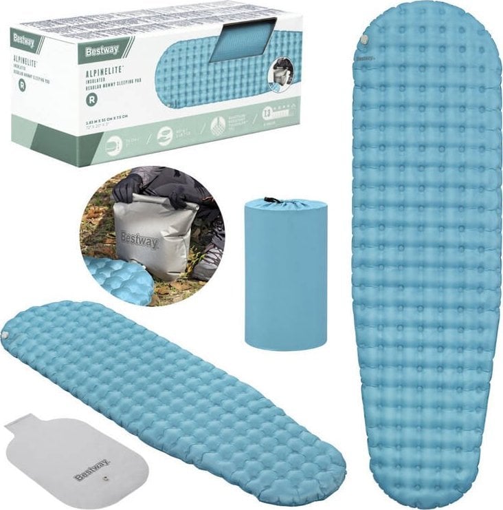 OWA Armor Bestway karimata pod śpiwór AlpineLite Regular Mummy 183x51x7,5 cm 69612