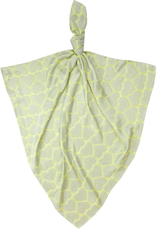 Texpol Pieluszka bambusowa Colorful Dreams 120x120 cm hearts żółta (TEX000143)