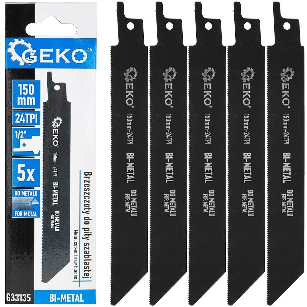 Brzeszczoty bi-metal do piły szablastej do metalu 150mm 24TPI 5el. (80)