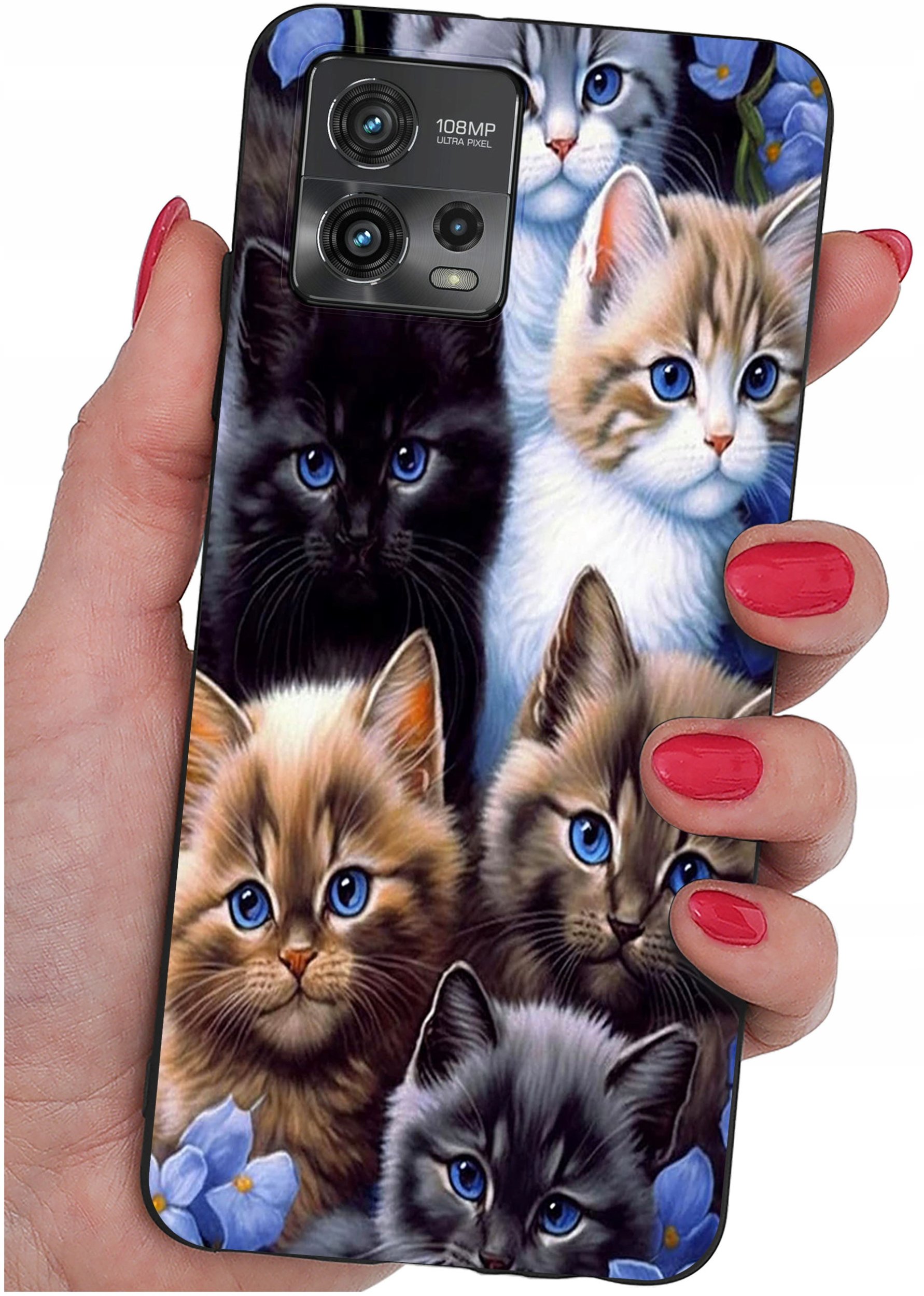 Etui do Motorola Moto G72 WZORY |SILIKONOWE MATT CASE + SZKŁO 9H