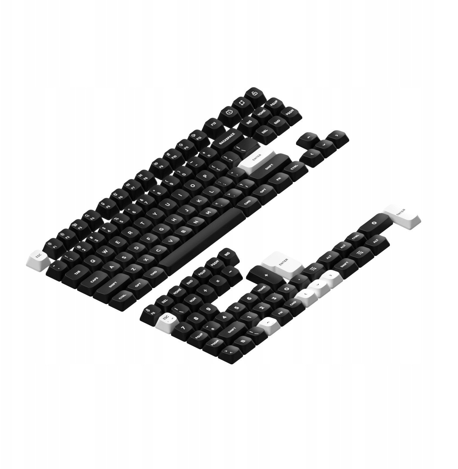 Nuphy - Gem mSA Double-shot PBT Keycaps - Nasadki do klawiatury mechanicznej Obsidian Black