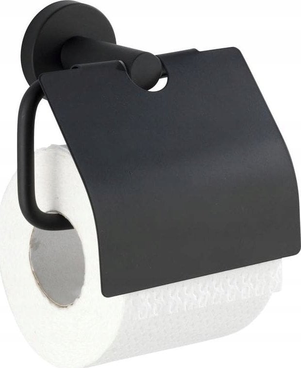 Wenko Uchwyt na papier toaletowy czarny BOSIO, WENKO