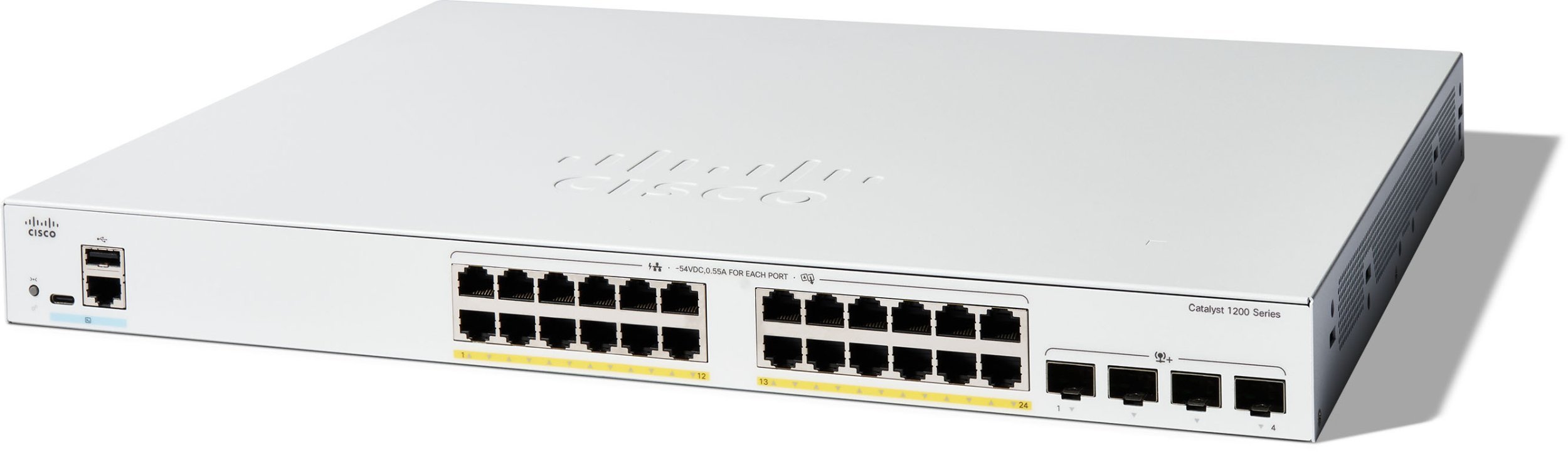 Switch Cisco C1200-24FP-4X-RF sieciowe połączenia Zarządzany L2/L3 Gigabit Ethernet (10/100/1000) Biały