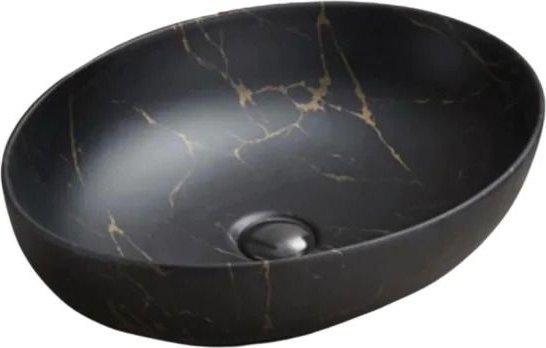 Umywalka Comad Umywalka ceramiczna do łazienki, Mona, 52x40x13 cm, czarny