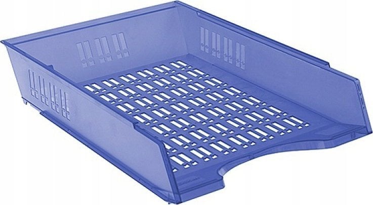 Donau Szufladka na biurko DONAU, 370x256x70mm, ażurowa, transparentna niebieska