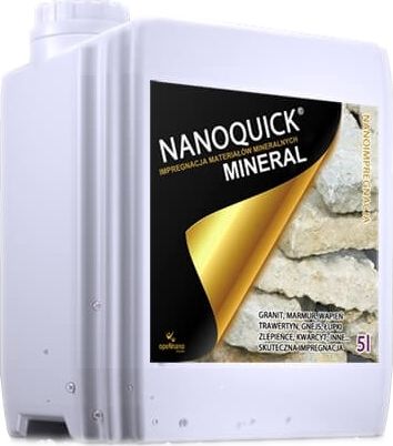 NANOQUICK NANOQUICK Mineral impregnat bezbarwny do kamienia naturalnego, łupku, piaskowca, wapienia, gnejsu, bazaltu 5L
