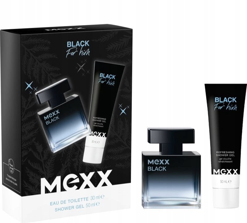 SET MEXX Black EDT spray 30ml + SHOWER GEL 50ml
