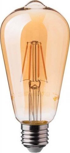 V-TAC Żarówka LED V-TAC 6W E27 Filament Bursztyn Vintage ST64 VT-1966 2200K 550lm