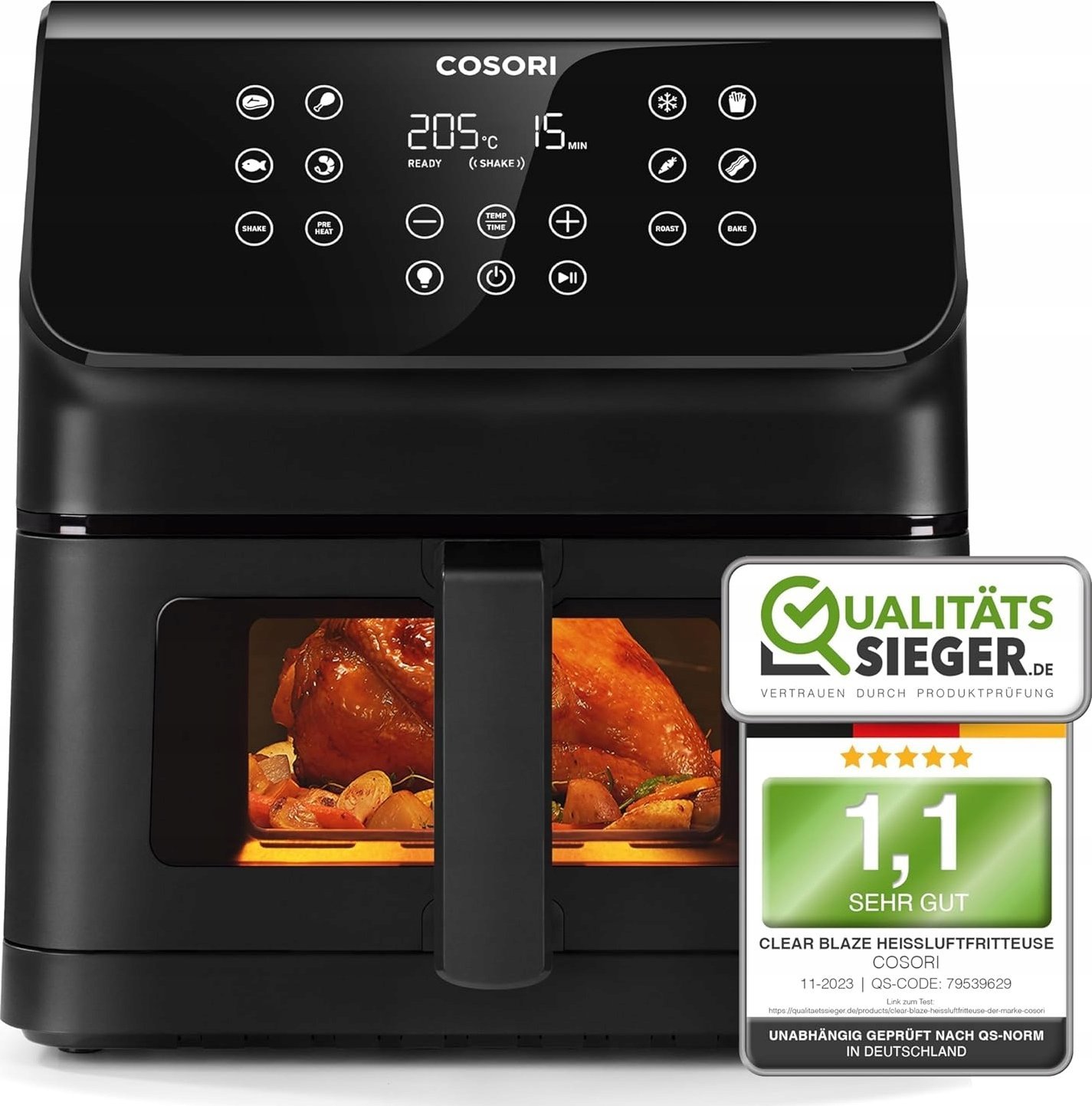 Frytkownica beztłuszczowa Cosori COSORI Frytkownica beztłuszczowa XXL 6,2l Airfryer Rapid Air 12w1 nowa