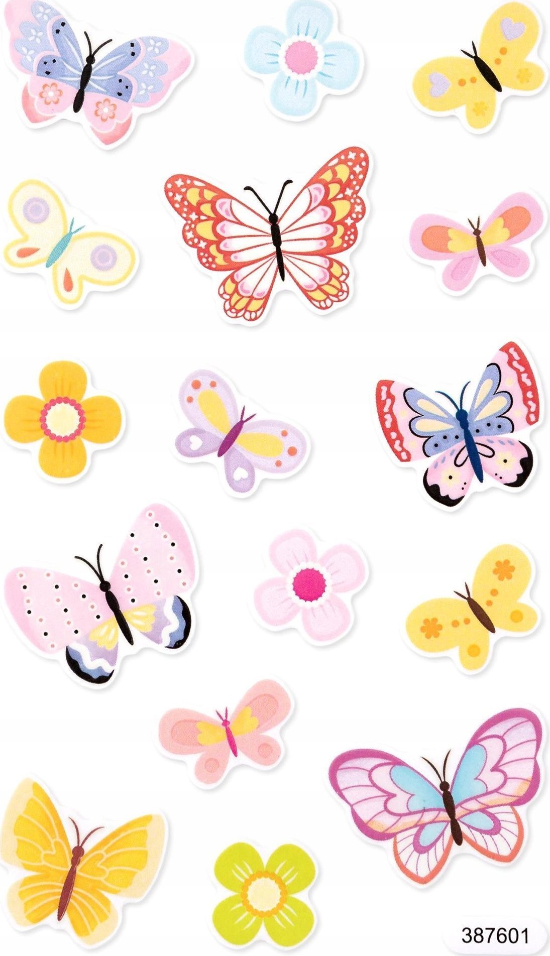 Naklejki z pianki świecące - Motyle 16szt