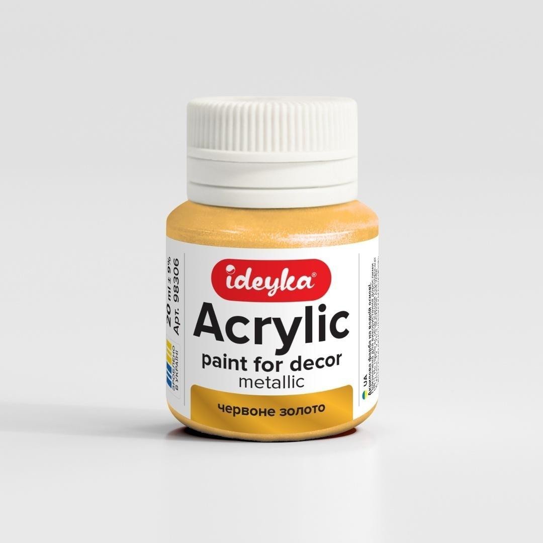 Farba akrylowa metaliczna Czerwone złoto 20ml