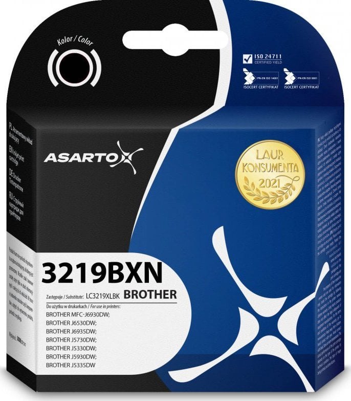 Tusz Asarto Tusz Asarto do Brother 3219BXN | LC3219XLBK | 3000 str. | black