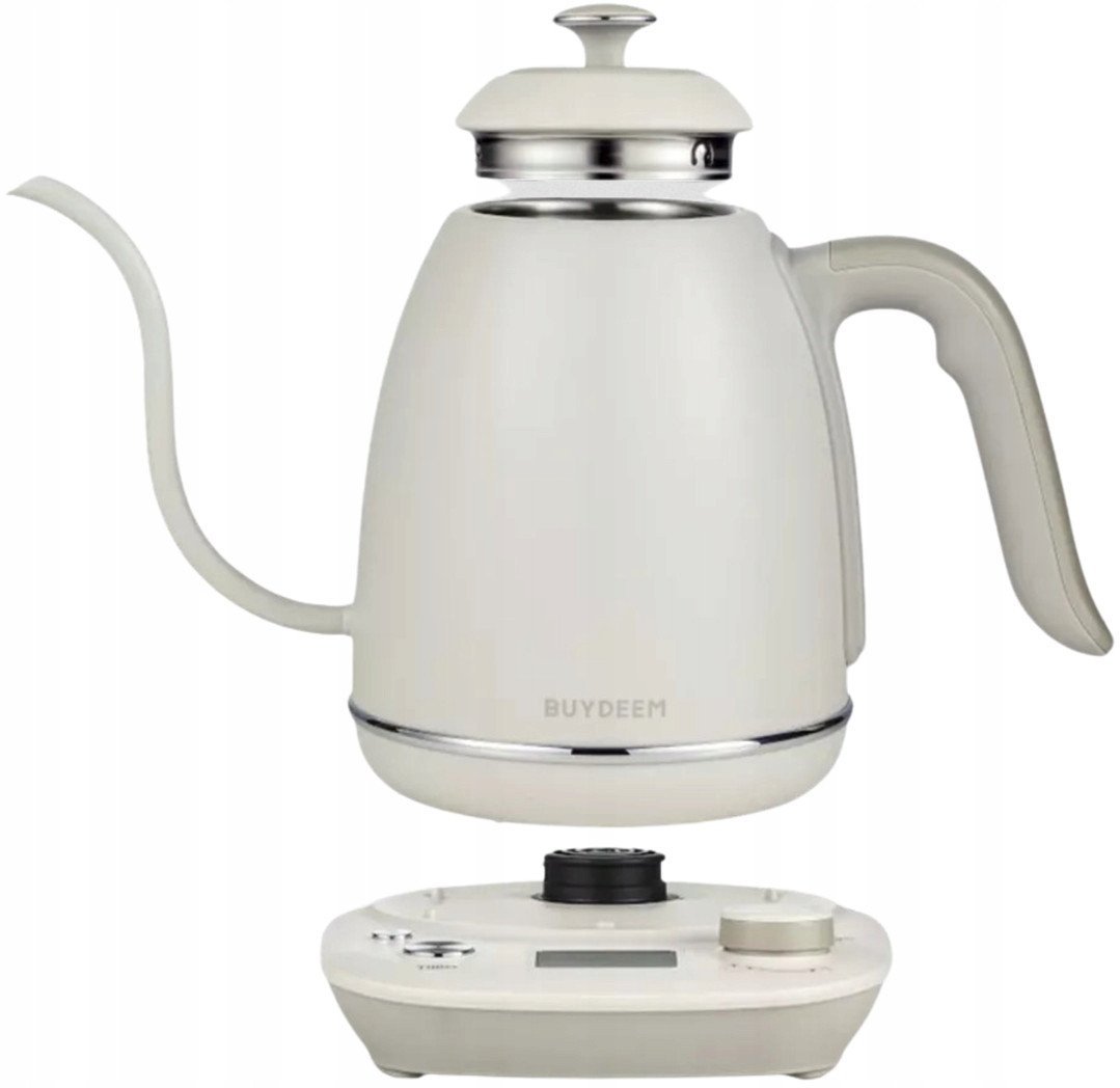 BUYDEEM Czajnik typu Gooseneck z regulacją temperatury, K821, kolor Oat White, EU