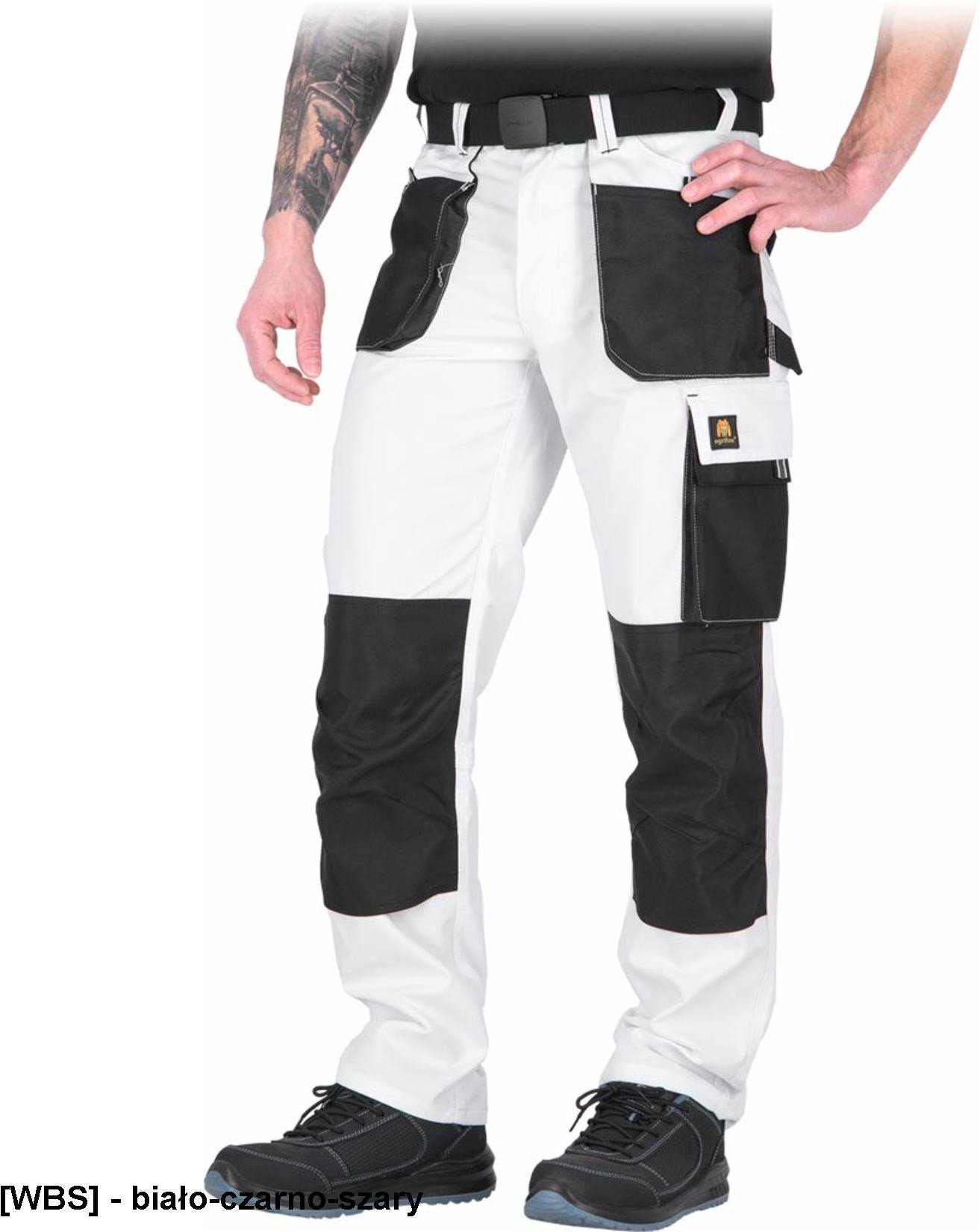 OX-OGR-T - Spodnie ochronne do pasa OGR, męskie - biało-czarno-szary 68