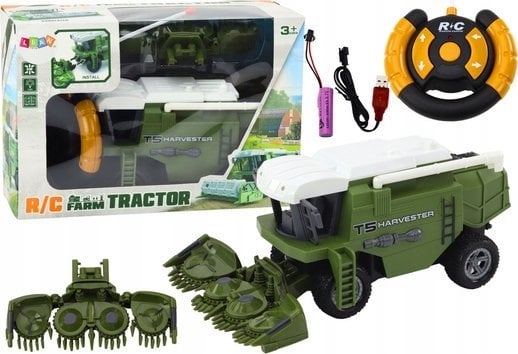 LeanToys Kombajn Rolniczy Zbożowy RC Maszyna Rolnicza Zdalnie Sterowana Zielony